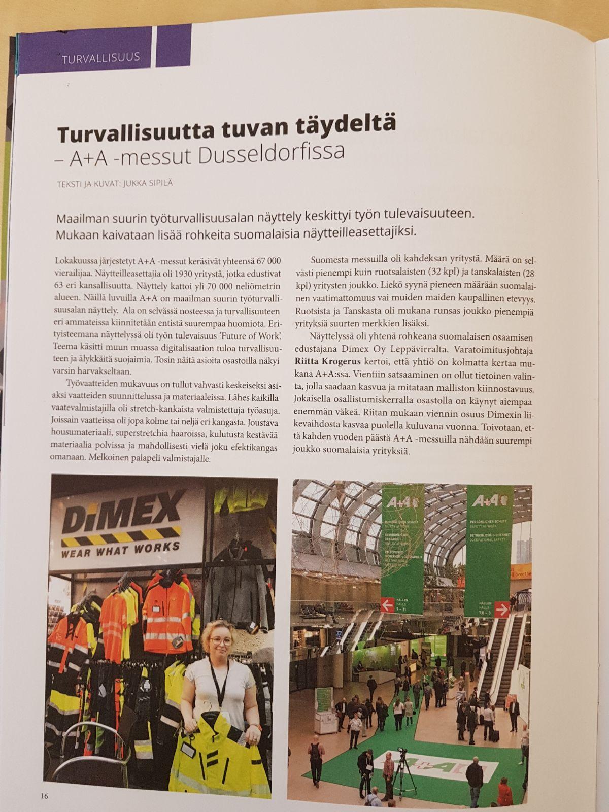 A+A messut Düsseldorfissa: Turvallisuutta tuvan täydeltä